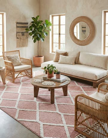 Pink Boho Rug