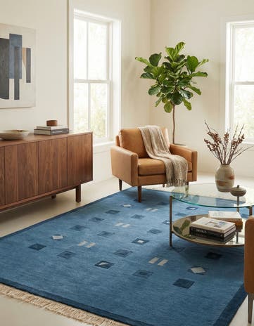 4' 8 x 6' 6 Hand Knotted Nepal Wool Rug