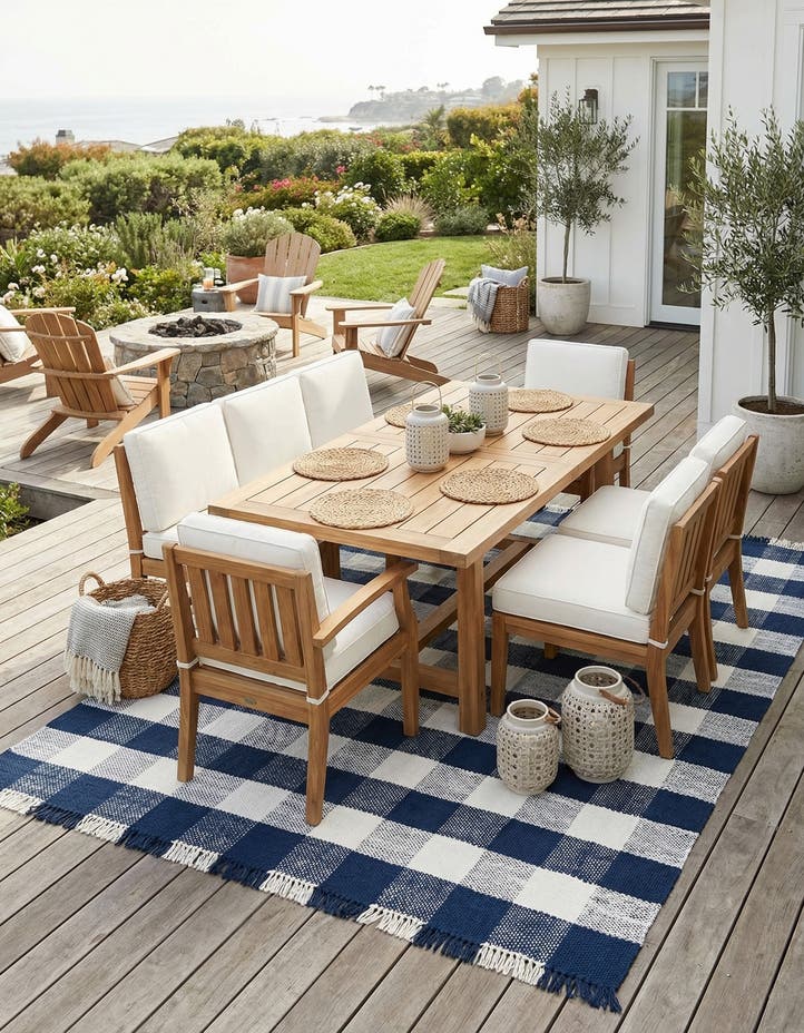 10' x 14' Easy-Clean Eco Plaid Washable Indo...