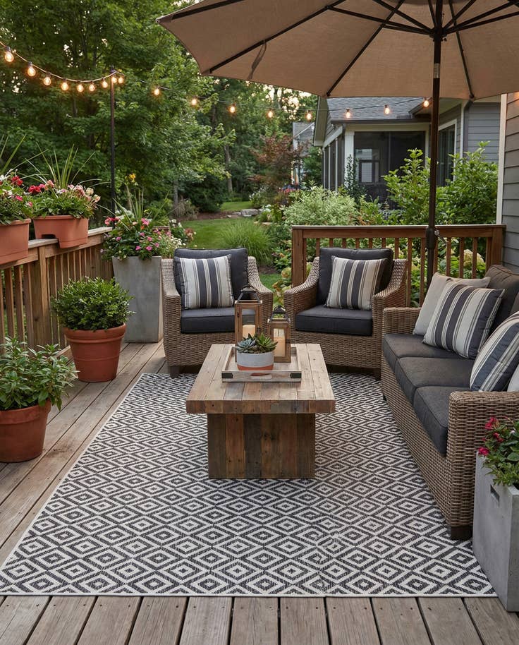 Detail image of 6' x 9' Easy-Clean Jill Zarin Costa Rica Indoor / Outdoor Rug