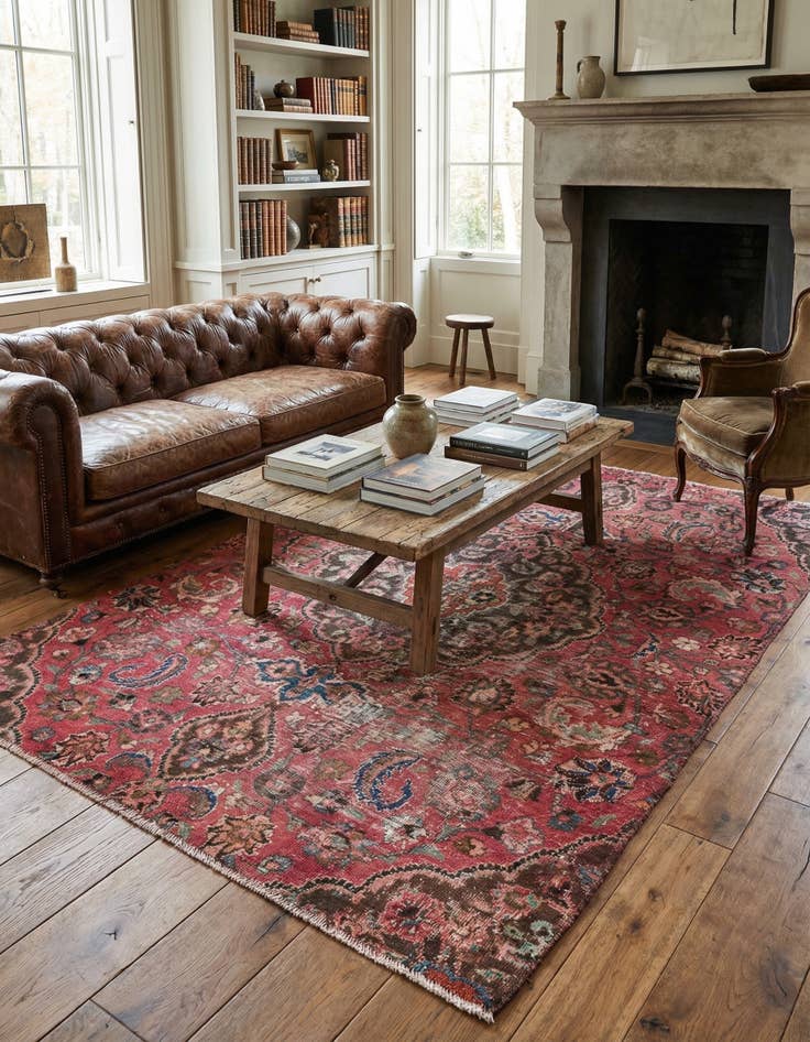 Detail image of 5' x 7' 5 Hand Knotted Ultra Vintage Persian Wool Rug