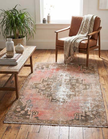 3' 3 x 5' 3 Hand Knotted Ultra Vintage Persian Wool Rug