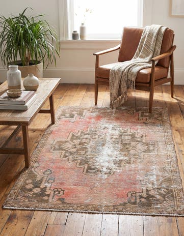 3' 3 x 5' 3 Hand Knotted Ultra Vintage Persian Wool Rug