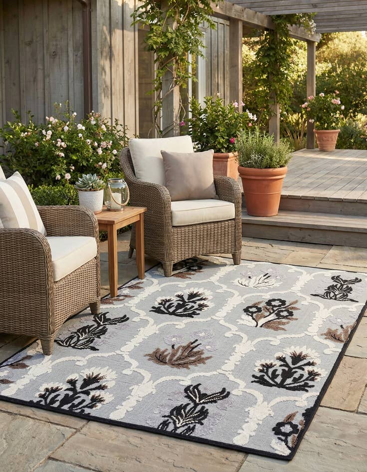 Detail image of 5' x 7' 7 Easy-Clean Indoor / Outdoor Rug