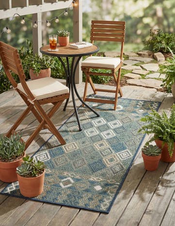 2' x 4' Easy-Clean Baja Indoor / Outdoor Runner Rug