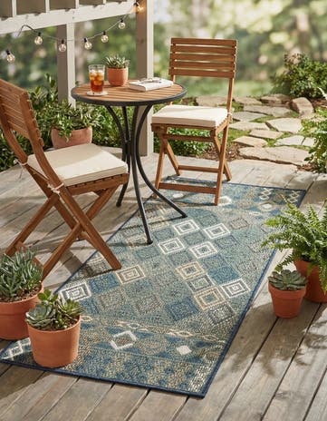 2' x 4' Easy-Clean Baja Indoor / Outdoor Runner Rug