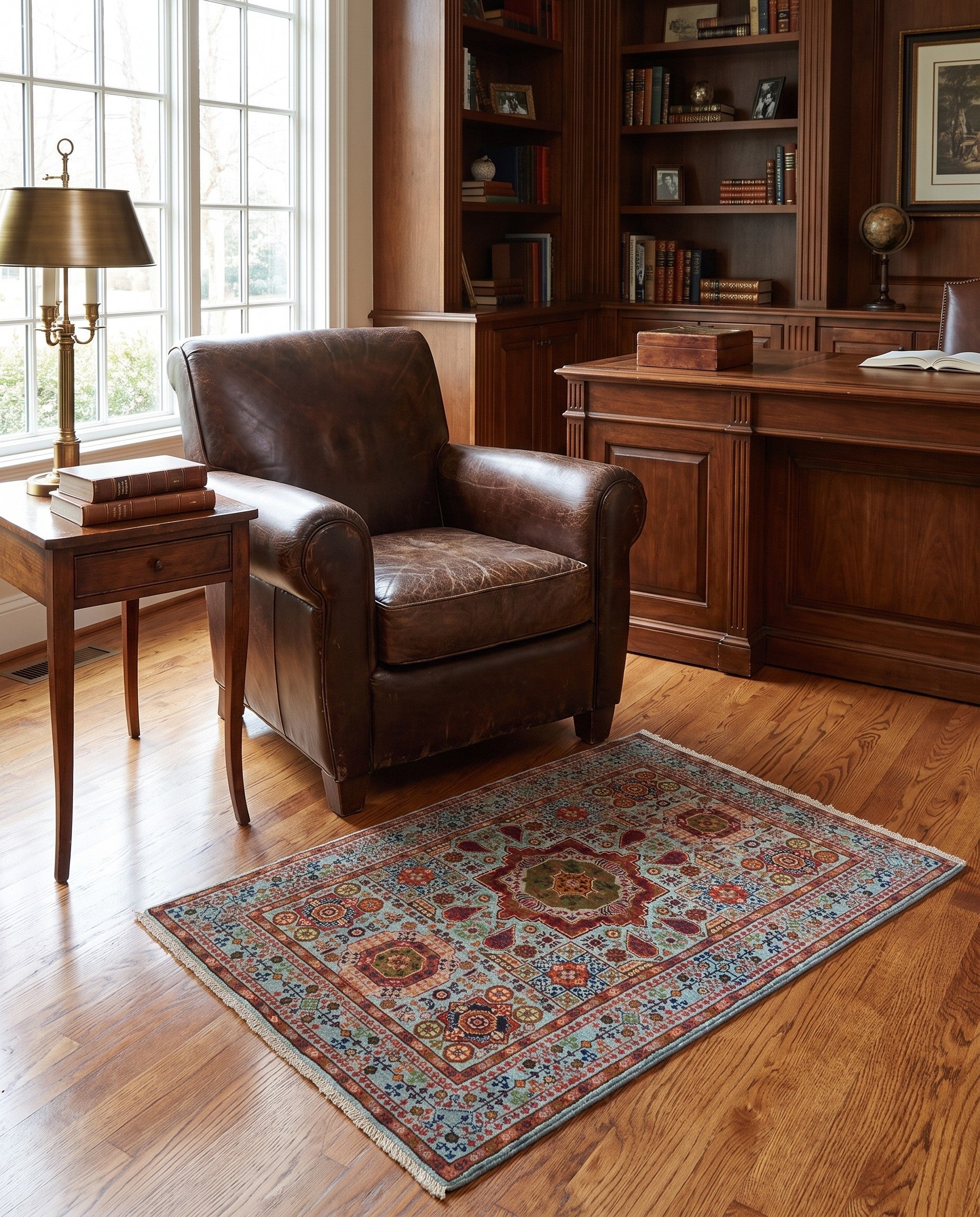 3' 4 x 5' 1 Hand Knotted Mamluk Ziegler Rug