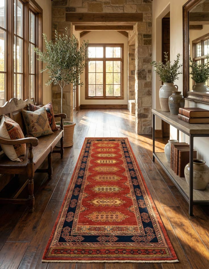 Detail image of 2' 8 x 10' 5 Luribaft Wool Runner Rug