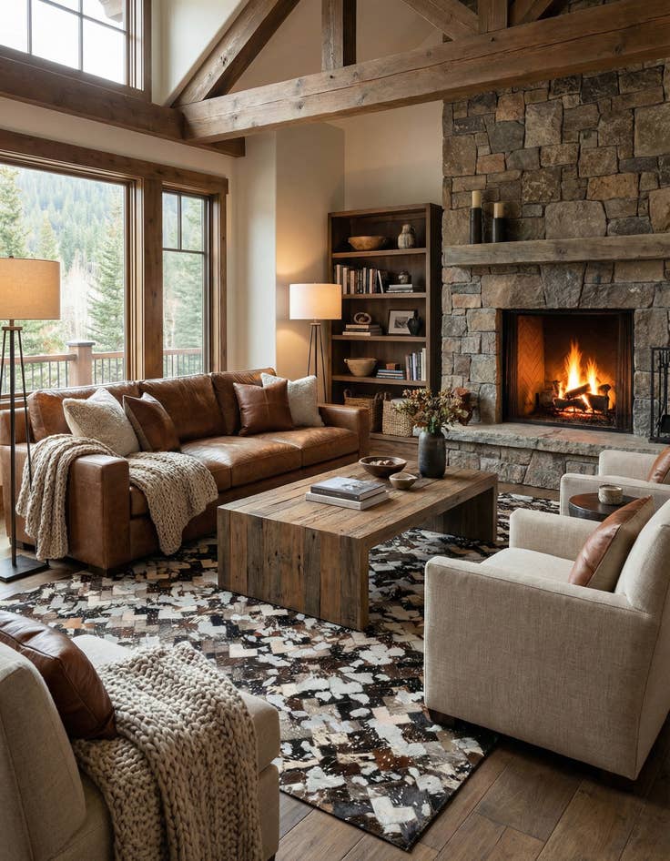 Detail image of 5' x 7' 11 Cowhide - Patchwork Rug