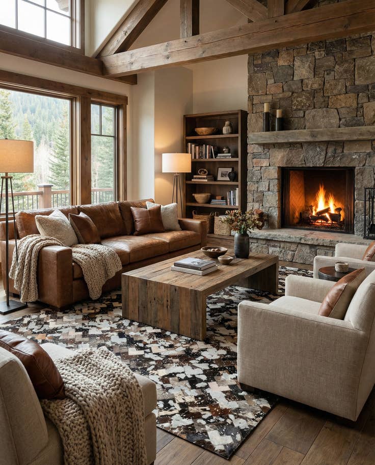 Detail image of 5' x 7' 11 Cowhide - Patchwork Rug