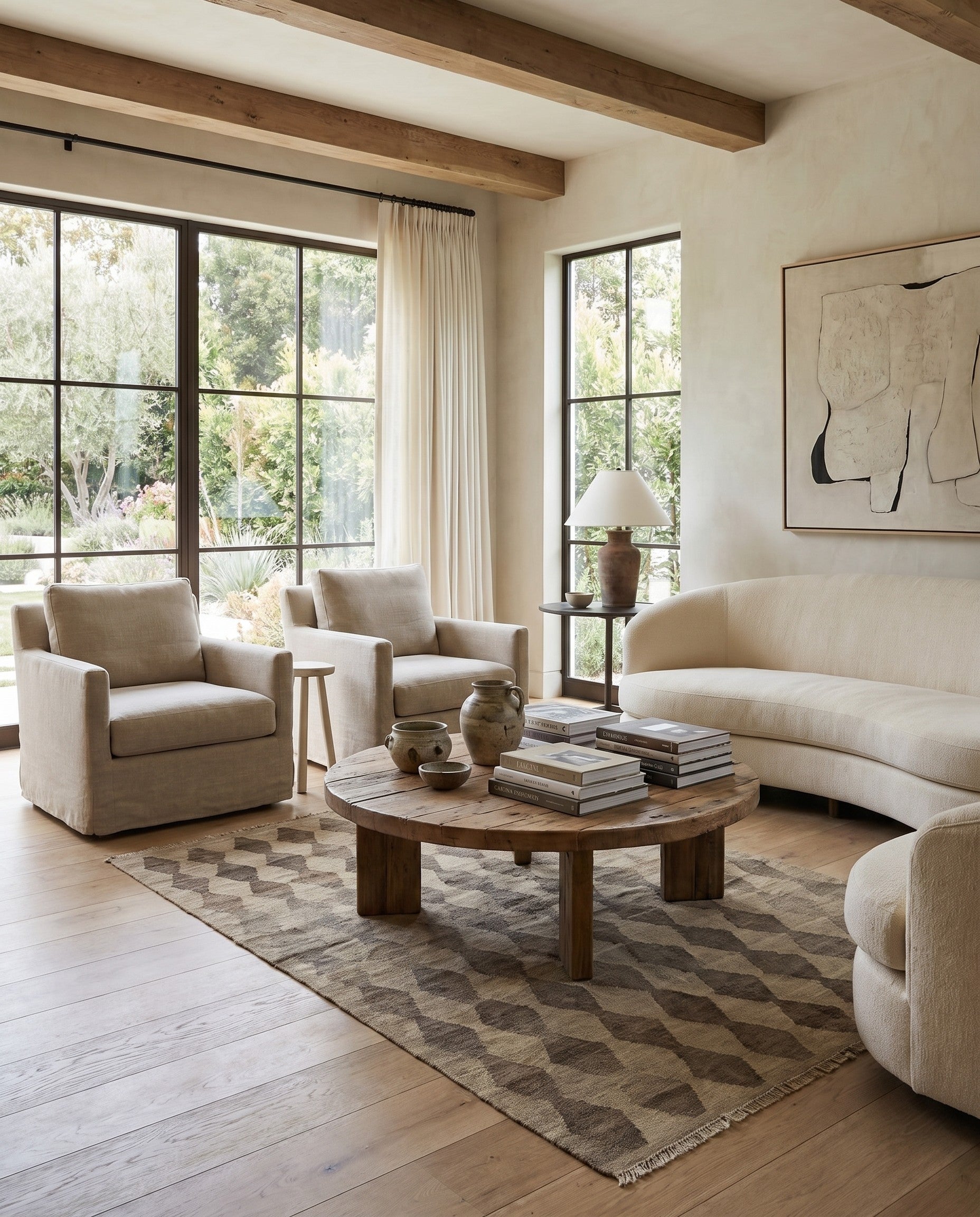 5' 3 x 7' 7 Hand Woven Kilim Modern Wool Rug
