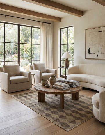 5' 3 x 7' 7 Hand Woven Kilim Modern Wool Rug