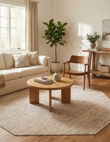 Ivory Gemstone Octagon Rug