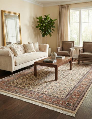 5' 9 x 10' 6 Hand Knotted Isfahan Wool Rug