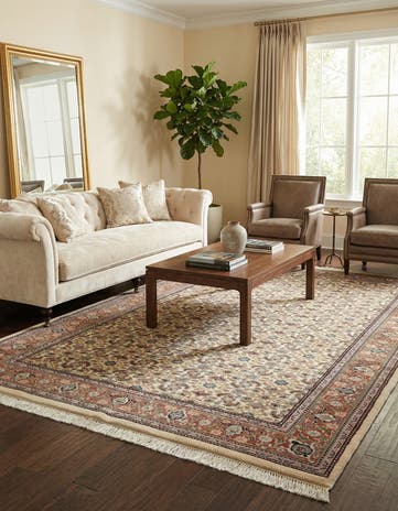 5' 9 x 10' 6 Hand Knotted Isfahan Wool Rug