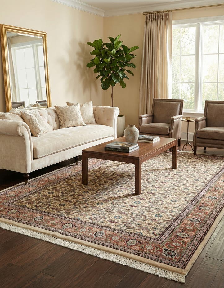 5' 9 x 10' 6 Hand Knotted Isfahan Wool Rug