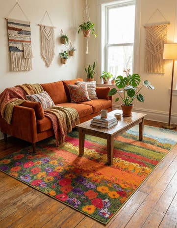 7' x 10' Washable Hyacinth Rug