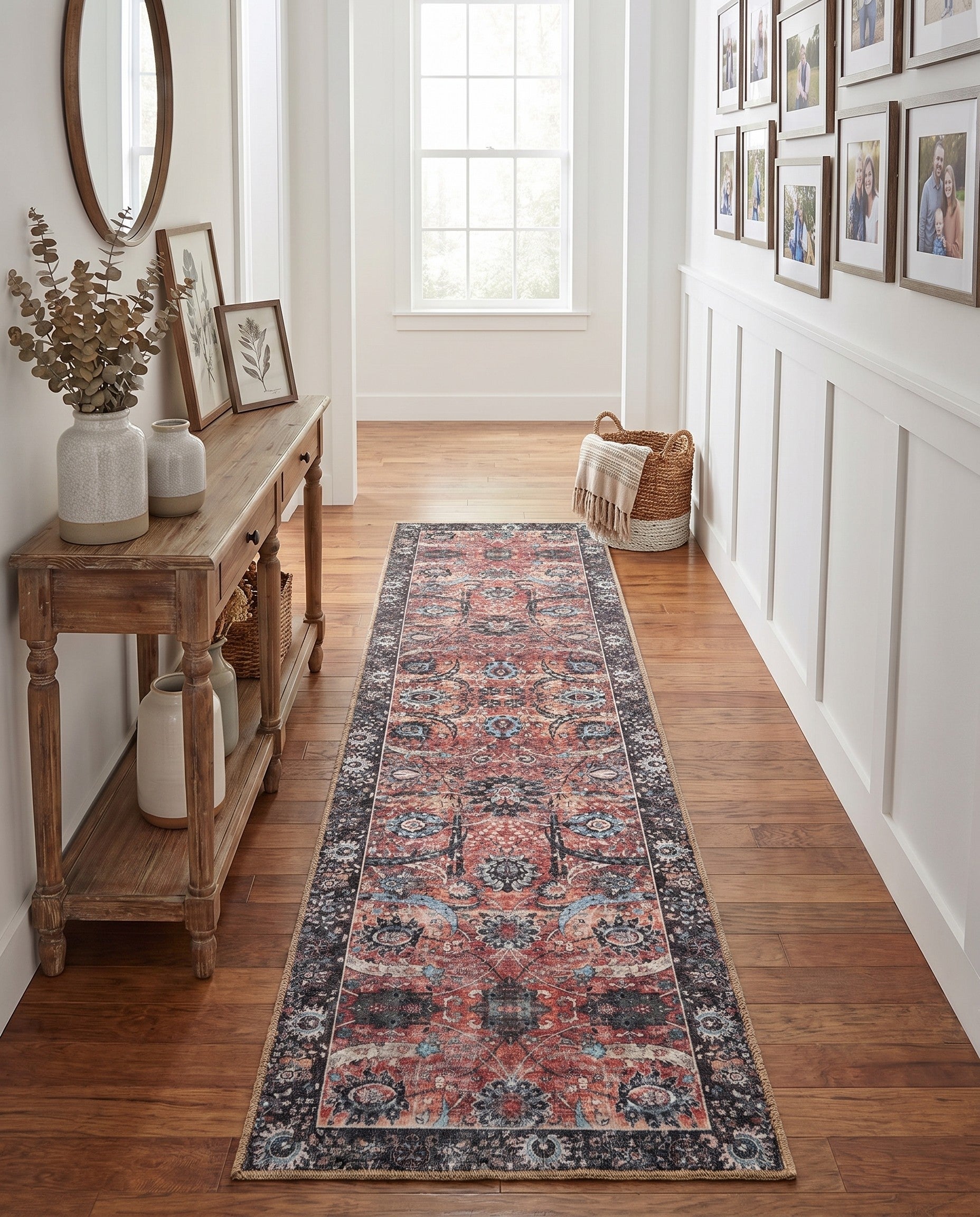 2' 7 x 12' Washable Timeless Runner Rug