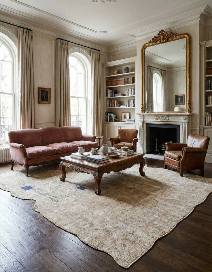 Detail image of  9' 7 x 12' 5  Hand Knotted Ultra Vintage Persian Wool Rug