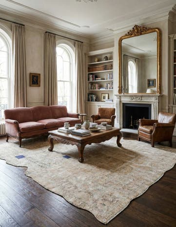 9' 7 x 12' 5 Hand Knotted Ultra Vintage Persian Wool Rug