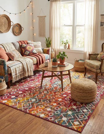7' 10 x 7' 10 Moroccan Trellis Square Rug