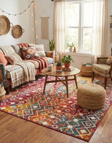 7' 10 x 7' 10 Moroccan Trellis Square Rug
