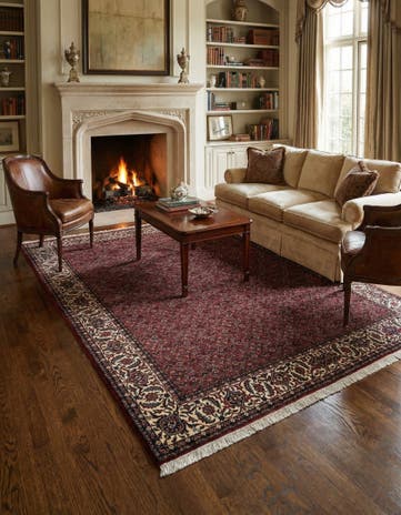 5' 7 x 7' 4 Bidjar With Silk Rug