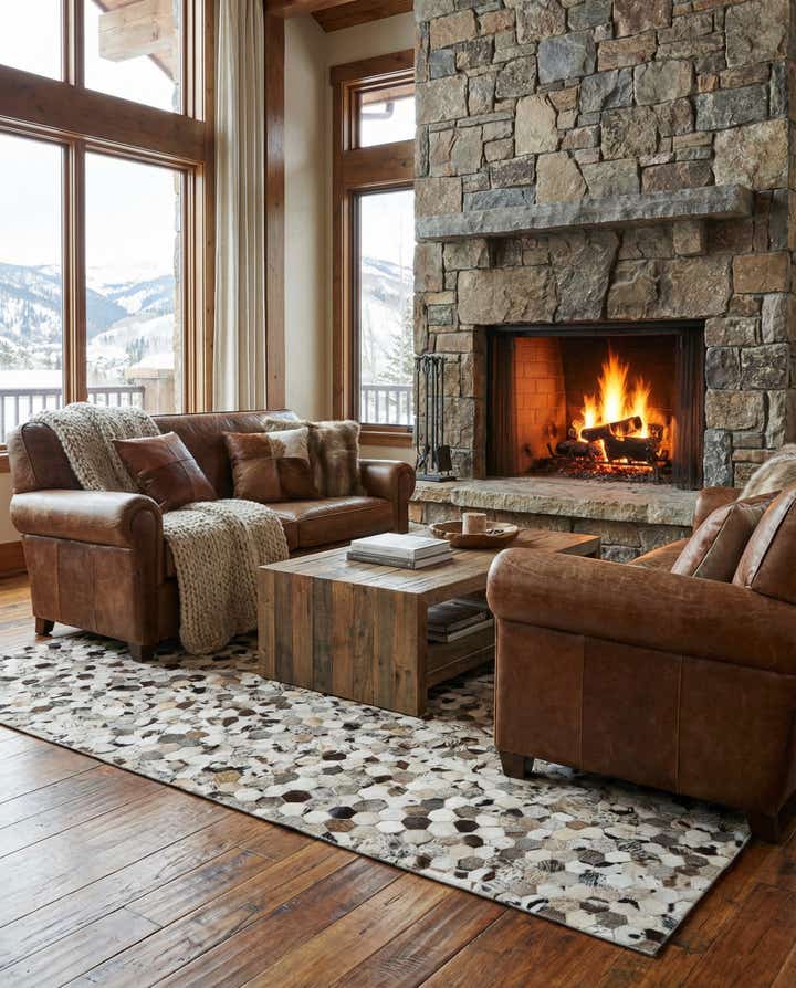 5' x 7' 11 Cowhide - Patchwork Rug