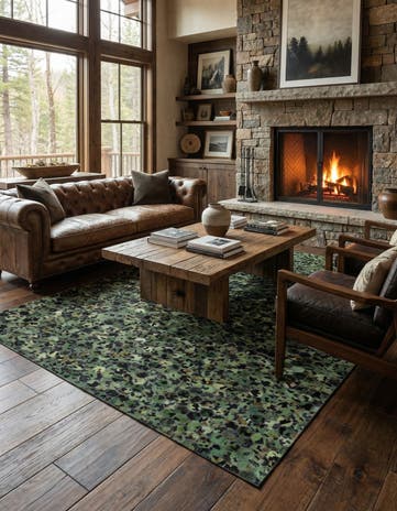 5' x 7' 9 Cowhide Stocks Rug