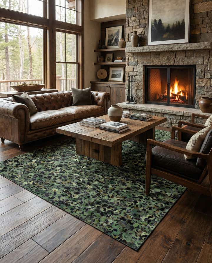 5' x 7' 9 Cowhide Stocks Rug