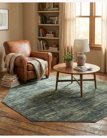 Green Asha Octagon Rug