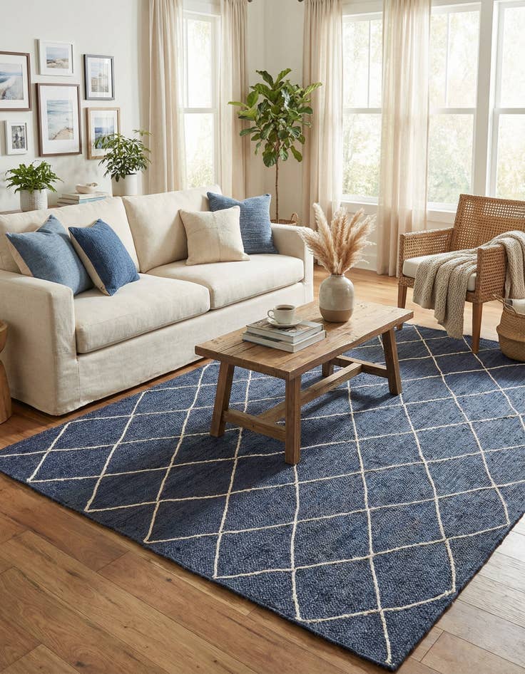 Detail image of  9' x 12' 2  Hand Braided Jute Rug