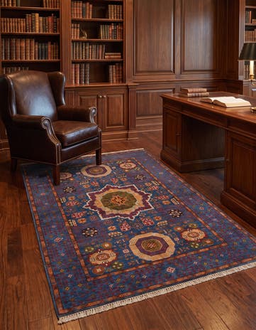 3' 5 x 4' 11 Hand Knotted Mamluk Ziegler Rug