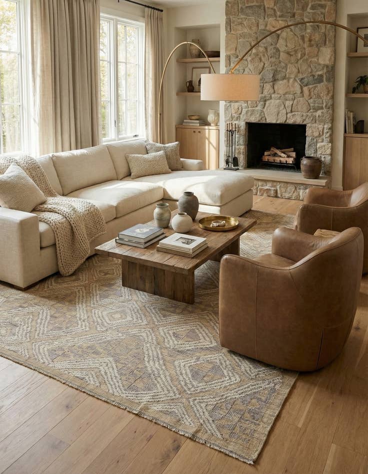 Detail image of 7' 9 x 10' 2  Hand Knotted Darya Wool Rug