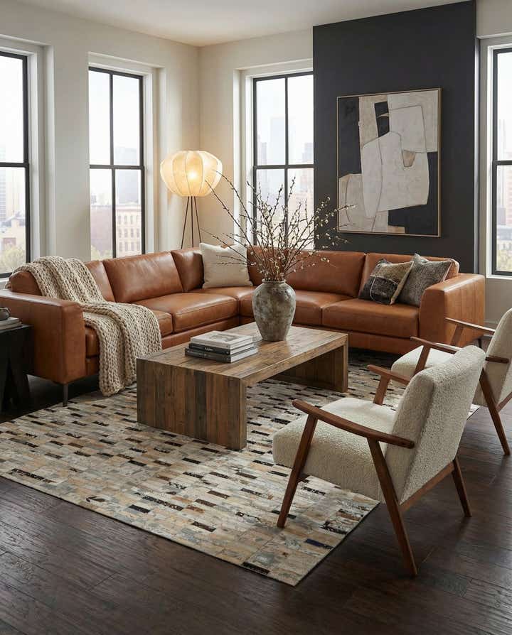 5' x 7' 11 Cowhide - Patchwork Rug