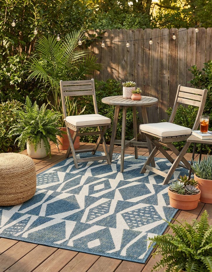 4' 1 x 6' 1 Easy-Clean Baja Indoor / Outdoor Rug