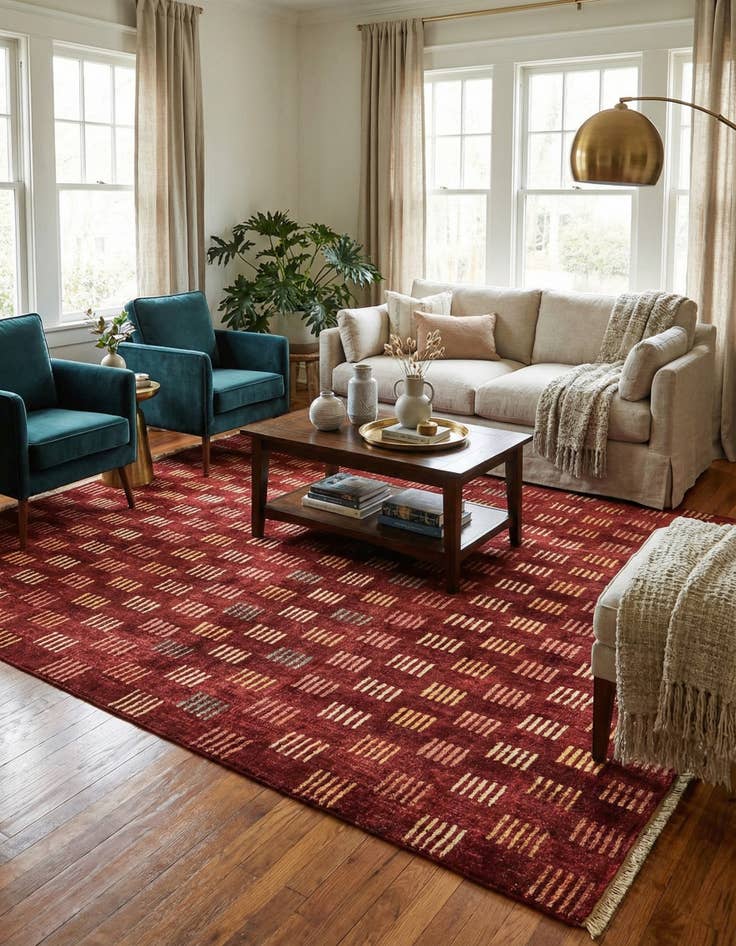 Detail image of 5' 8 x 7' 8  Hand Knotted Darya Oriental Rug