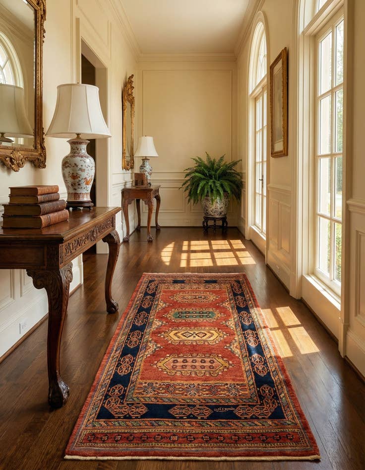 Detail image of 2' 10 x 6' 4 Luribaft Wool Runner Rug