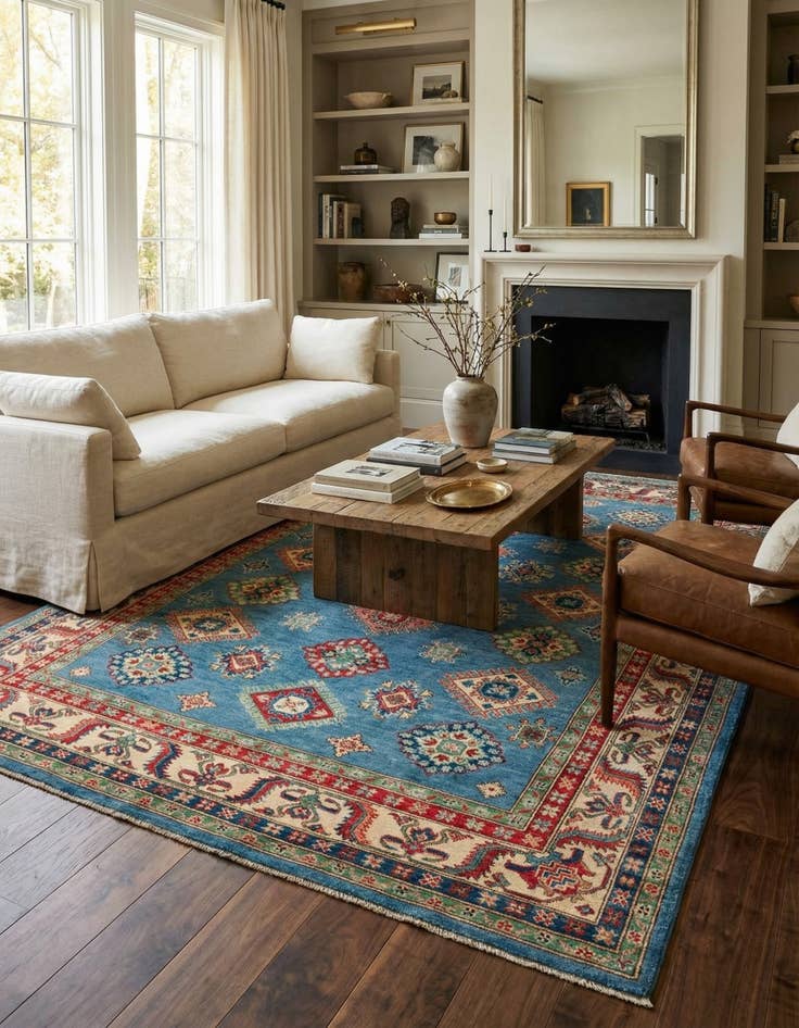 Detail image of 6' x 8' 10  Hand Knotted Kazak Rug