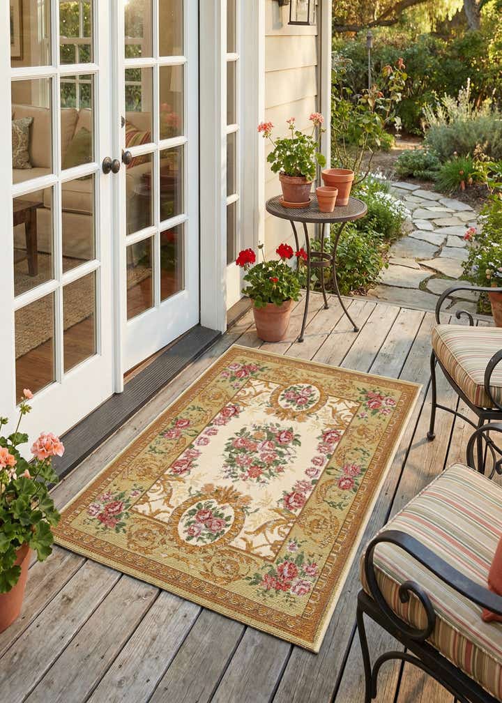 2' x 3' Easy-Clean Traditional Indoor / Outdoor Rug