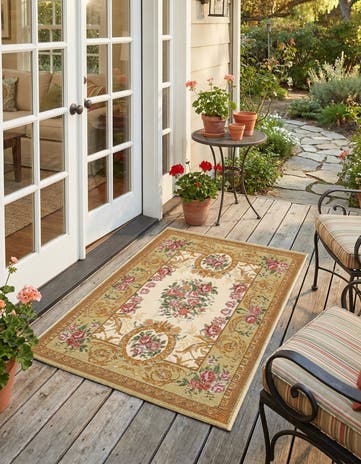 2' x 3' Easy-Clean Traditional Indoor / Outdoor Rug