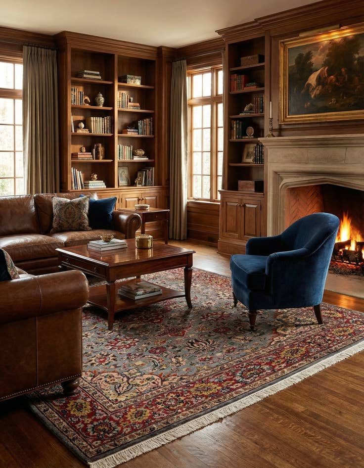 Detail image of  4' x 5' 10  Hand Knotted Lahour Wool Rug