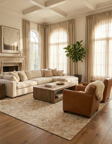 6' 8 x 9' 8 Cowhide Stocks Rug