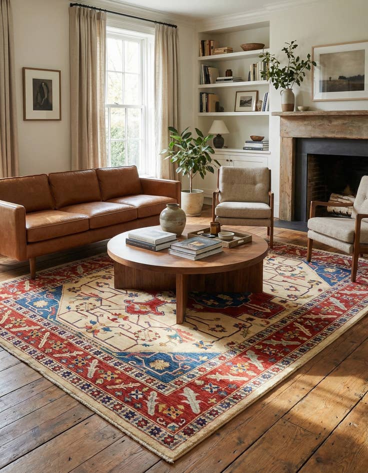 Detail image of 5' 8 x 7' 10  Hand Knotted Kazak Oriental Wool Rug