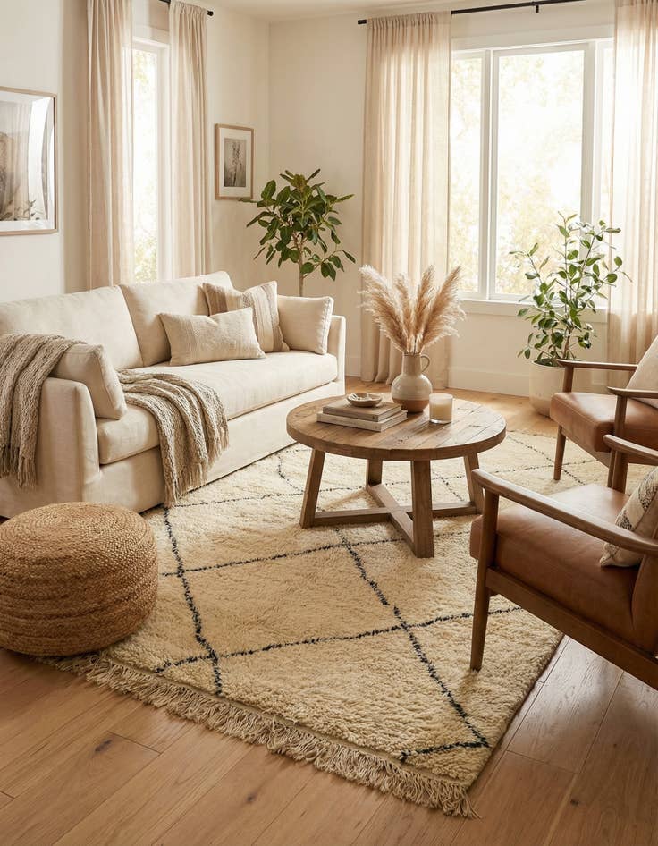 Detail image of 5' x 8' 3  Hand Knotted Moroccan Wool Rug