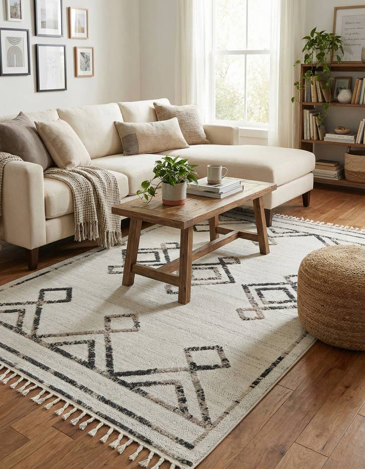 Detail image of 5' 3 x 7' 7  Washable  Indoor / Outdoor Rug