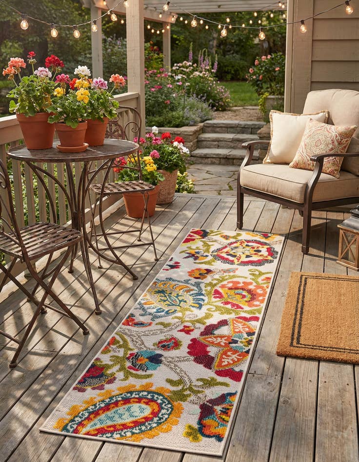 Detail image of 2' x 6' Easy-Clean Casablanca Indoor / Outdoor Runner Rug