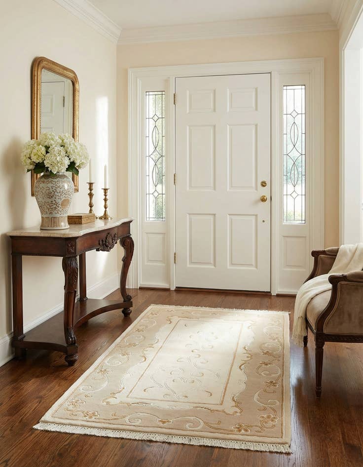 Detail image of 2' 8 x 4' 10 Hand Knotted Darya Wool Rug