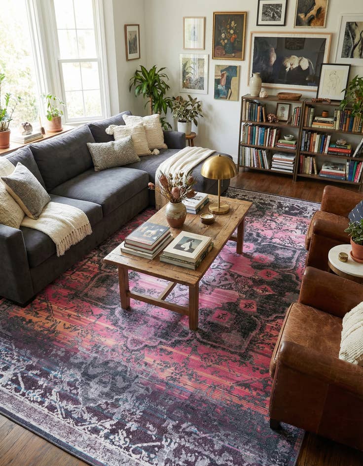 Detail image of  10' 6 x 14'  Washable Francesca Rug