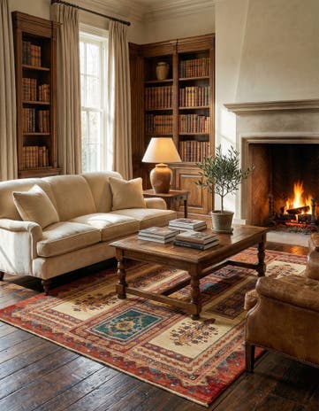 4' 10 x 7' 3 Luribaft Wool Rug